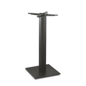 pie central cuadrado de hierro color negro mate | diseño de restaurantes | mesas para cafeterías | pie central mesa | sillas para bares y restaurantes