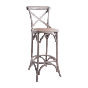 TABURETE ALTO de MADERA MACIZA // Ref: T172,05