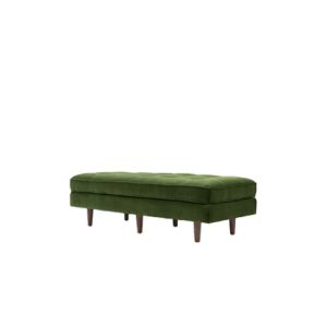 Asiento tapizado en terciopelo color Verde | Banco de madera | Bancos para hostelería | Sofás y puffs hostelería | sofás para bares | sofás para restaurantes