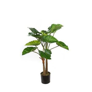 Planta decorativa alocasia artificial de pvc para exterior| Mobiliario hostelería | pérgolas para restaurantes | Sombrillas para bares| Plantas para Hostelería