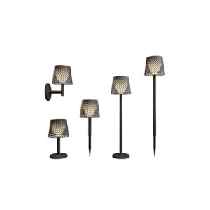 Lámpara multifunción estructura de polipropileno acabado Negro | mobiliario para exterior | lámparas decorativas para restaurantes | complementos de mobiliario para hostelería | Moinde