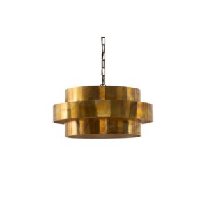 Lámpara de techo de metal estructura de acabado Oro | mobiliario para interior | lámparas decorativas para restaurantes | complementos de mobiliario para hostelería | Moinde