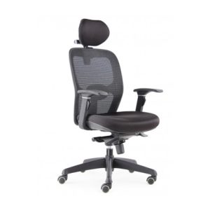 Silla de polipropileno, respaldo malla con cabezal y brazos. asiento de goma flexible de alta densidad | Mobiliario para interior | complementos de mobiliario para hostelería | Moinde