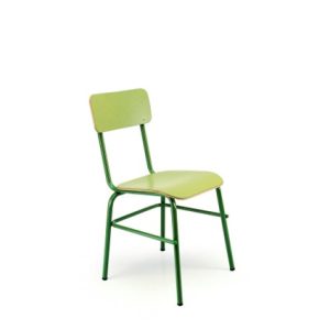 Silla de hierro con siento y respaldo contrachapado color Verde | Mobiliario para interior | complementos de mobiliario para hostelería | Moinde