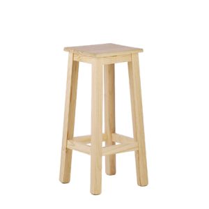 TABURETE ALTO de MADERA MACIZA // Ref: T227,13