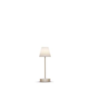 Lámpara blanca pie alto de mesa de poliuretano con batería | mobiliario de interior| Moinde | mobiliario hostelería Madrid | mobiliario hostelería | Sillas hostelería