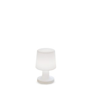 Lámpara de mesa color blanco traslucido de poliuretano | mobiliario de exterior | Moinde | mobiliario hostelería Madrid | mobiliario hostelería | Sillas hostelería