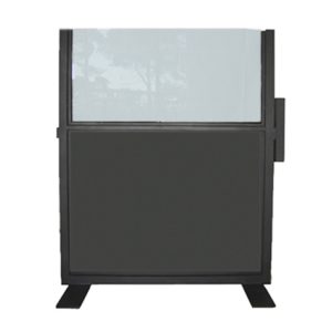 Mampara de hierro, color Negro. Parte superior en policarbonato de 6mm incoloro | Mamparas de terraza | Exterior | Complemento de mobiliario para Hostelería | Mobiliario para Hostelería Moinde