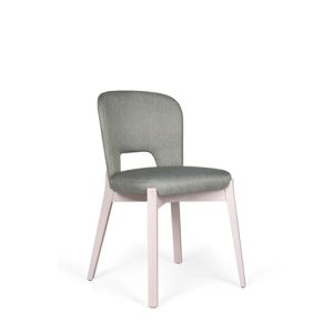Silla de madera maciza con asiento y respaldo tapizado en textil color Verde | mobiliario para restaurante | mobiliario para bares y restaurantes |sillones restaurante | venta de muebles para restaurantes