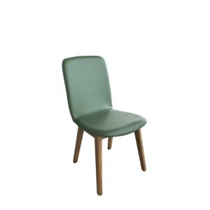 Silla de madera maciza con carcasa tapizada en textil color Verde | mesas hostelería | sillones de hierro | comprar mesas para restaurante | decoración de interiores restaurante