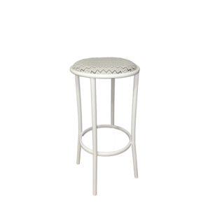 Taburete alto de hierro sin respaldo, Asiento tapizado en textil color A elegir | Taburetes de metal para interior | Taburete alto de hierro | Taburetes tapizados | Mobiliario para restaurantes