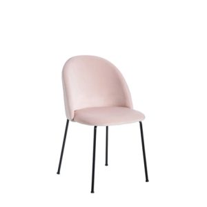 Sillas y sillones de interior para hostelería | Sillas y sillones tapizadas para interior | Silla de hierro, Asiento y respaldo tapizado en textil color Rosa | Silla de hierro