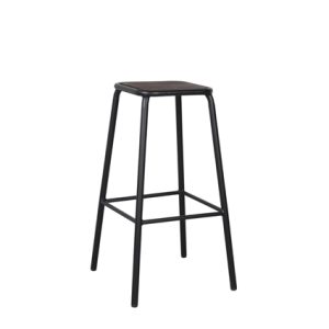 Taburetes de hostelería para interiores | Taburete de hierro | Taburete alto de hierro, Asiento de madera laminada color Envejecido | Taburetes de metal para interior | Taburetes hostelería | Muebles de hostelería
