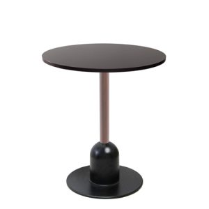 Mesas hostelería | Pie central de hierro // Ref: 416-TYPHA45W | Pie central de hierro (45x73cm) | Pie central color negro con columna madera nogal oscuro | Mesas para restaurante | Mobiliario para hostelería