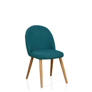 Sillas hostelería | Silla de madera maciza, Asiento y respaldo tapizados en textil color Turquesa | Sillas de madera | Sillas restaurantes| Sillas y sillones tapizadas para interior | Mobiliario para hostelería