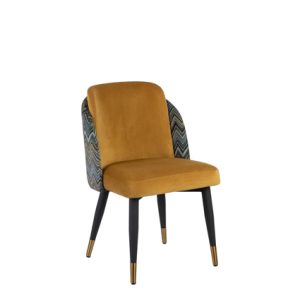Sillas hostelería | Silla de hierro con asiento y respaldo tapizado en textil color Marrón | Sillas de hierro | Sillas restaurantes | Sillas y sillones tapizados para interior | Mobiliario para hostelería