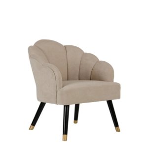 Sillones hostelería | Sillón de madera maciza, Asiento y respaldo tapizado en textil color Beige | Sillones de madera | Mobiliario hostelería | Moinde