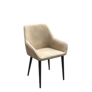 Sillones hostelería | Sillón de hierro, Carcasa tapizada en textil con detalle vivo color Amarillo | Mobiliario hostelería | Moinde