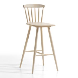 Taburetes de hostelería para interiores | Taburete de madera | Taburete hostelería alto de madera maciza | Taburete de madera con asiento de madera maciza de haya color Natural | Muebles de hostelería | Taburetes hostelería | Taburetes de madera