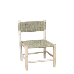 Silla de madera, asiento y respaldo tejidos en palma trenzada color Natural | muebles para bar | mobiliario para hostelería | sillón de madera para interior | mobiliario para exterior