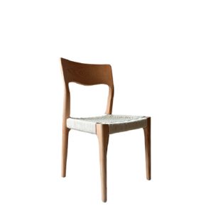 Silla de madera, asiento de cuerda trenzada color Natural | mobiliario hostelería | silla de madera para interior | Moinde | Muebles para restaurante