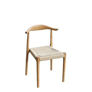 Silla de madera, asiento de cuerda trenzada color Natural. Apilable | mobiliario hostelería | silla de madera para interior | Moinde | Muebles para restaurante