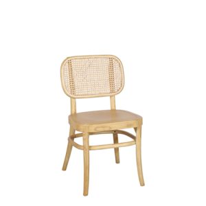 Silla de madera con respaldo de rejilla natural tipo cannage color Natural | sillas hostelería | sillas para hostelería | sillas tapizadas para interior