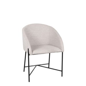 Sillón de hierro, Carcasa tapizada en textil color Piedra | sillón de hierro | sillones restaurante | sillones hostelería | sillas apilables