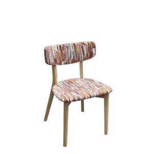 Sillas de Madera con Asiento y respaldo tapizado en textil color Maopiti | sillas hosteleria | sillas para hosteleria | sillas tapizadas para interior