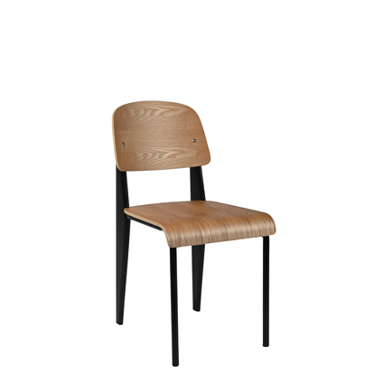 Silla de hierro, Asiento y respaldo de madera color Natural | sillas de metal para exterior | Silla de aluminio | Sillas para hostelería | mobiliario de hostelería