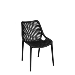 Silla de polipropileno, color Negro. Monoblock y apilable | sillas de polipropileno | sillones restaurante | sillones hostelería | sillas apilables